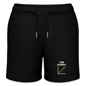 Team Aufwärts (Erfolg / Fortschritt / NEG Gold 2C) - Kinder Organic Joggingshorts Mini Bolter von Stanley/Stella - Schwarz - Vorne