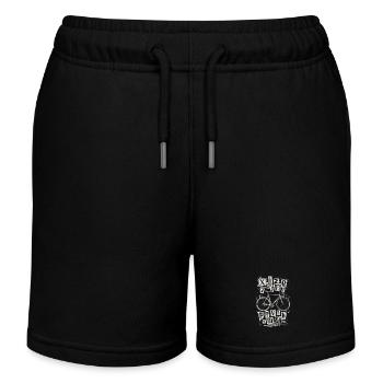 Fahrradbuchstaben Grunge-Fahrrad - Kinder Organic Joggingshorts Mini Bolter von Stanley/Stella - Schwarz - Vorne