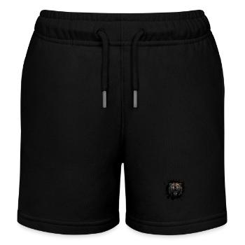 Bär Porträt Grizzly - Kinder Organic Joggingshorts Mini Bolter von Stanley/Stella - Schwarz - Vorne
