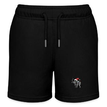 Elefant Mammut Weihnachten - Kinder Organic Joggingshorts Mini Bolter von Stanley/Stella - Schwarz - Vorne