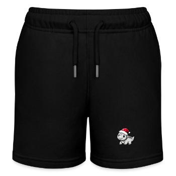 Dinosaurier stegosaurus Weihnachten Christmas - Kinder Organic Joggingshorts Mini Bolter von Stanley/Stella - Schwarz - Vorne