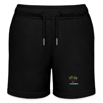 Vacances à Palm Island - Short de jogging enfant bio Stanley/Stella - noir - Devant