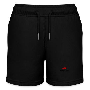 Petri Heil Herz Fischen - Kinder Organic Joggingshorts Mini Bolter von Stanley/Stella - Schwarz - Vorne