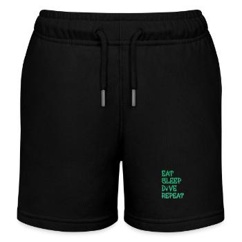 Eat Sleep Dive Repeat - Kinder Organic Joggingshorts Mini Bolter von Stanley/Stella - Schwarz - Vorne