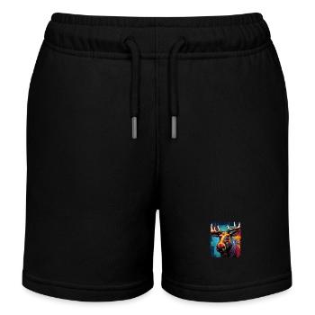 Portrait d’orignal - Short de jogging enfant bio Stanley/Stella - noir - Devant