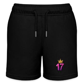 17 Nombre Couronne - Short de jogging enfant bio Stanley/Stella - noir - Devant