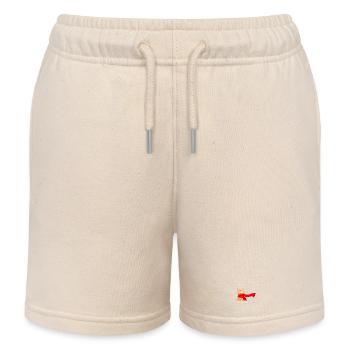 Schneekatze getigert (lang) - Kinder Organic Joggingshorts Mini Bolter von Stanley/Stella - Natur - Vorne