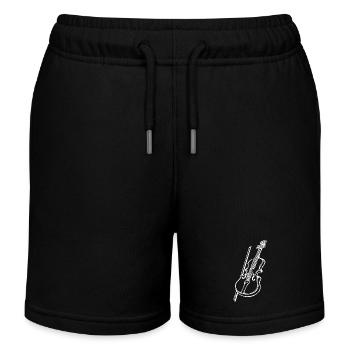 Antike Geige mit Geigenbogen - Kinder Organic Joggingshorts Mini Bolter von Stanley/Stella - Schwarz - Vorne