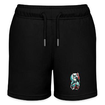 Indische Prinzessin - Aztek - Kinder Organic Joggingshorts Mini Bolter von Stanley/Stella - Schwarz - Vorne