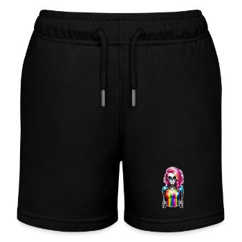 Halloween - Rock & Regenbogen - Kinder Organic Joggingshorts Mini Bolter von Stanley/Stella - Schwarz - Vorne