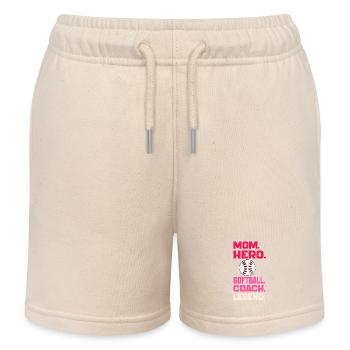 Mama Hero Softball Coach Legende Lustige Softball Mama - Kinder Organic Joggingshorts Mini Bolter von Stanley/Stella - Natur - Vorne