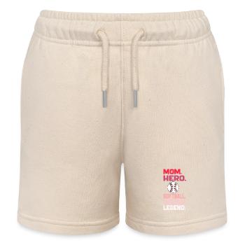 Mama Hero Softball Coach Legende Lustige Softball Mama - Kinder Organic Joggingshorts Mini Bolter von Stanley/Stella - Natur - Vorne