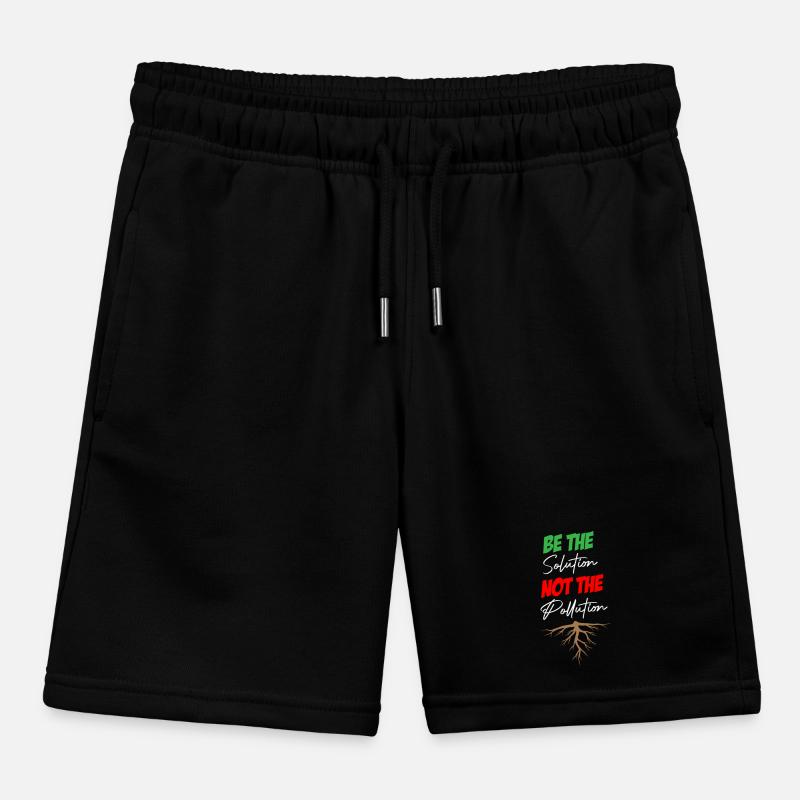Be The Solution Not The Pollution Kids Organic Sweat Shorts by Stanley/Stella