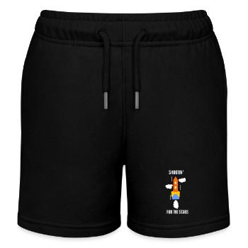 Rocket shooting for the stars - Kids Organic Sweat Shorts by Stanley/Stella - black - Front