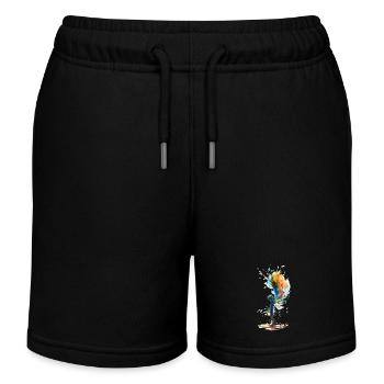 Créature mythique colorée elfe fée avec des ailes - Short de jogging enfant bio Stanley/Stella - noir - Devant