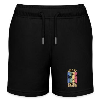 Geschwister Ich Bin Auf Einer Brüderreise - Kinder Organic Joggingshorts Mini Bolter von Stanley/Stella - Schwarz - Vorne