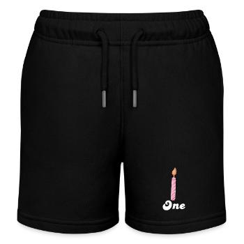 1e anniversaire bougie - Short de jogging enfant bio Stanley/Stella - noir - Devant
