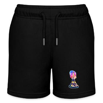 Tour Eiffel #4 - Short de jogging enfant bio Stanley/Stella - noir - Devant