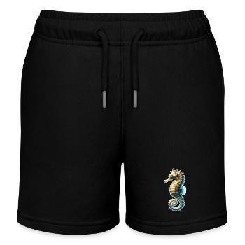 Hippocampe - Short de jogging enfant bio Stanley/Stella - noir - Devant