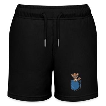 Wiesel - Kinder Organic Joggingshorts Mini Bolter von Stanley/Stella - Schwarz - Vorne