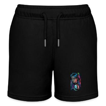 Cyber femme Urban city néon - Short de jogging enfant bio Stanley/Stella - noir - Devant