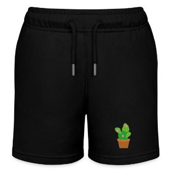 Kaktus - Kinder Organic Joggingshorts Mini Bolter von Stanley/Stella - Schwarz - Vorne