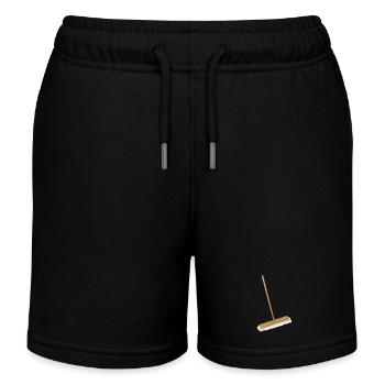 Besen zum aufkehren & unter den Teppich kehren - Kinder Organic Joggingshorts Mini Bolter von Stanley/Stella - Schwarz - Vorne