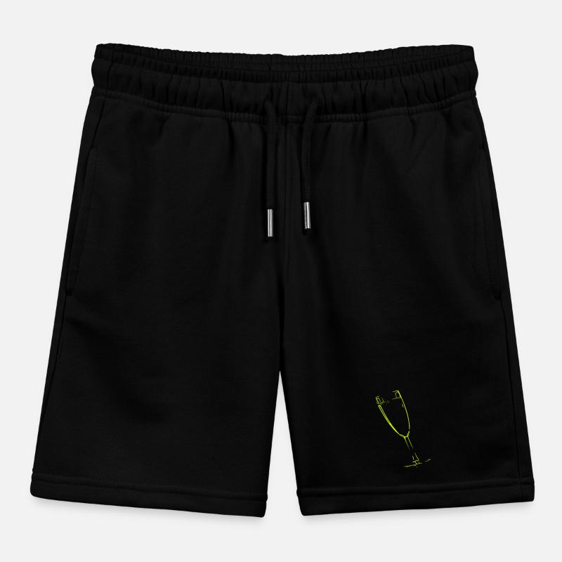 Abstract glass / line / green / pattern Kids Organic Sweat Shorts by Stanley/Stella