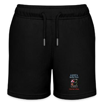 Détective pour enfants - Short de jogging enfant bio Stanley/Stella - noir - Devant