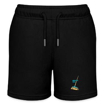 broom housemans friend | Besen - Kinder Organic Joggingshorts Mini Bolter von Stanley/Stella - Schwarz - Vorne