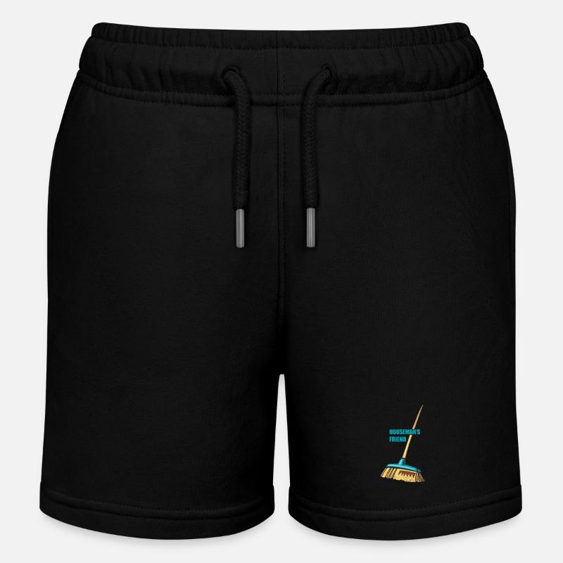 Broom Housemans ami | Balai - Short de jogging enfant bio Stanley/Stella - noir
