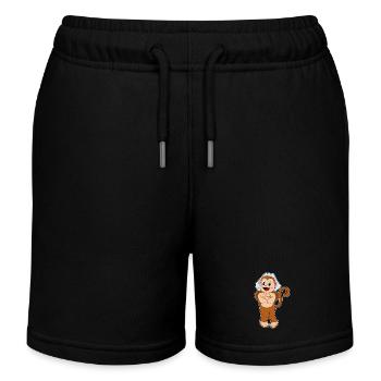 Mariage au voile de mariée singe - Short de jogging enfant bio Stanley/Stella - noir - Devant
