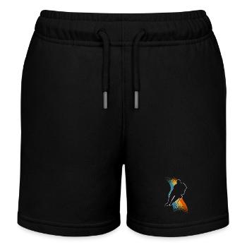 Eishockey - Kinder Organic Joggingshorts Mini Bolter von Stanley/Stella - Schwarz - Vorne