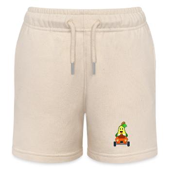 Avocado Car - Kids Organic Sweat Shorts by Stanley/Stella - soft Ecru - Front