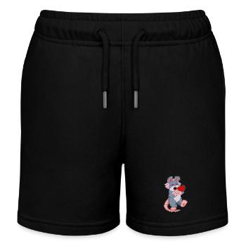 Mariage Mouse Bride Veil - Short de jogging enfant bio Stanley/Stella - noir - Devant