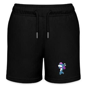 Dolphin Hot Water Bottle - Kids Organic Sweat Shorts by Stanley/Stella - black - Front