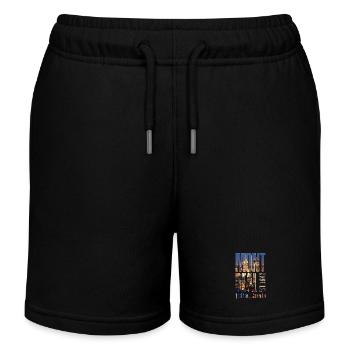 Montreal Skyline Cityscape - Kids Organic Sweat Shorts by Stanley/Stella - black - Front