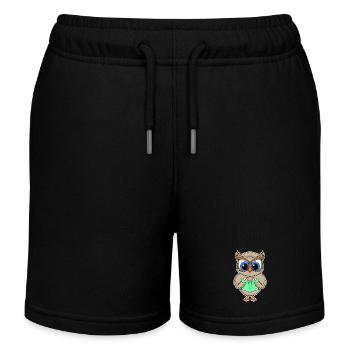 Lesen Buch Bücher Leser Geschenk - Kinder Organic Joggingshorts Mini Bolter von Stanley/Stella - Schwarz - Vorne
