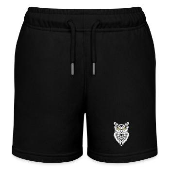 Le regard du hibou blanc - Short de jogging enfant bio Stanley/Stella - noir - Devant