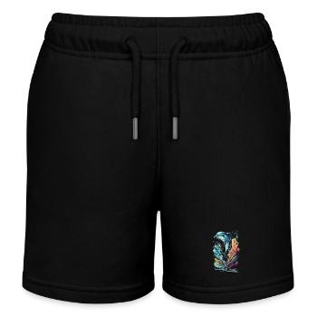 DELFIN - Kinder Organic Joggingshorts Mini Bolter von Stanley/Stella - Schwarz - Vorne