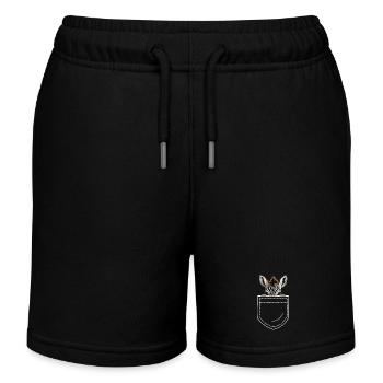 Zèbre - Short de jogging enfant bio Stanley/Stella - noir - Devant
