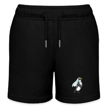 Pinguin Braut Schleier Hochzeit - Kinder Organic Joggingshorts Mini Bolter von Stanley/Stella - Schwarz - Vorne