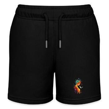 Geerdete Seele mit Schmetterling und Taube - Kinder Organic Joggingshorts Mini Bolter von Stanley/Stella - Schwarz - Vorne