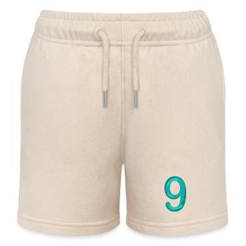 Numéro 9 - Neuf - 9 Motif - Short de jogging enfant bio Stanley/Stella - écru doux - Devant