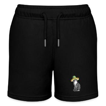 Sombrero de chat - Short de jogging enfant bio Stanley/Stella - noir - Devant