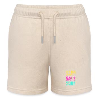 Été de surf salé au soleil - Short de jogging enfant bio Stanley/Stella - écru doux - Devant