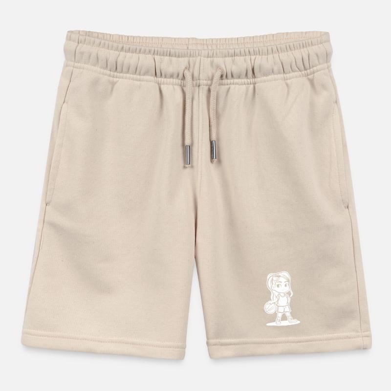 Basketball player Kids Organic Sweat Shorts by Stanley/Stella
