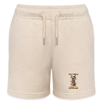 Christmas venison with hot chocolate - Kids Organic Sweat Shorts by Stanley/Stella - soft Ecru - Front