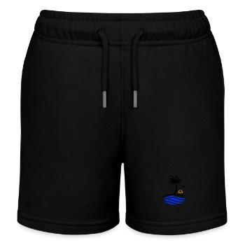 Océan Palmier Été - Short de jogging enfant bio Stanley/Stella - noir - Devant