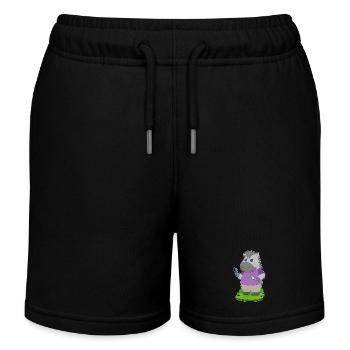 Pferd Friseur Schere Kamm - Kinder Organic Joggingshorts Mini Bolter von Stanley/Stella - Schwarz - Vorne